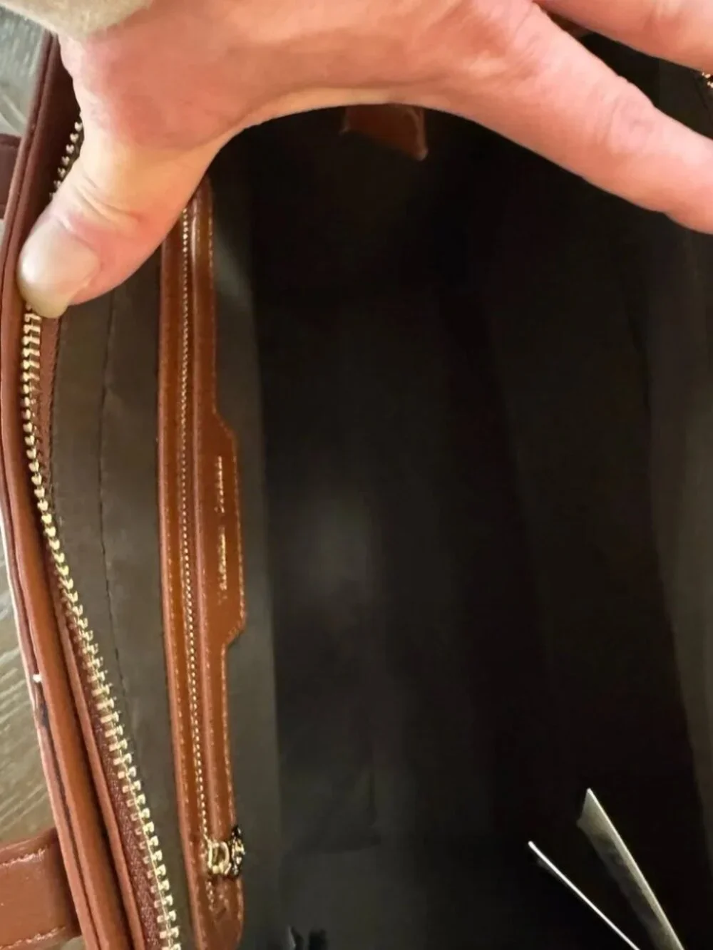 Valentino Orlandi XL Brown Monogram Canvas Messenger Tote MSRP - $299